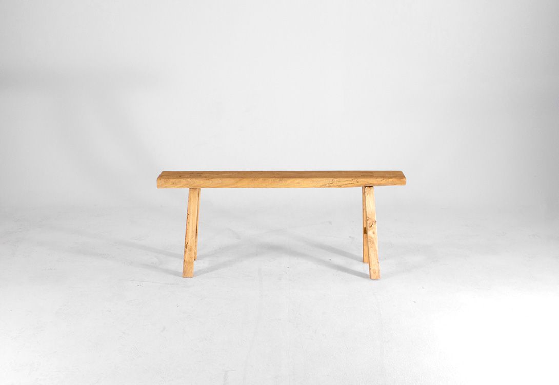 Foto Thin Wooden Bench h45x110x26
