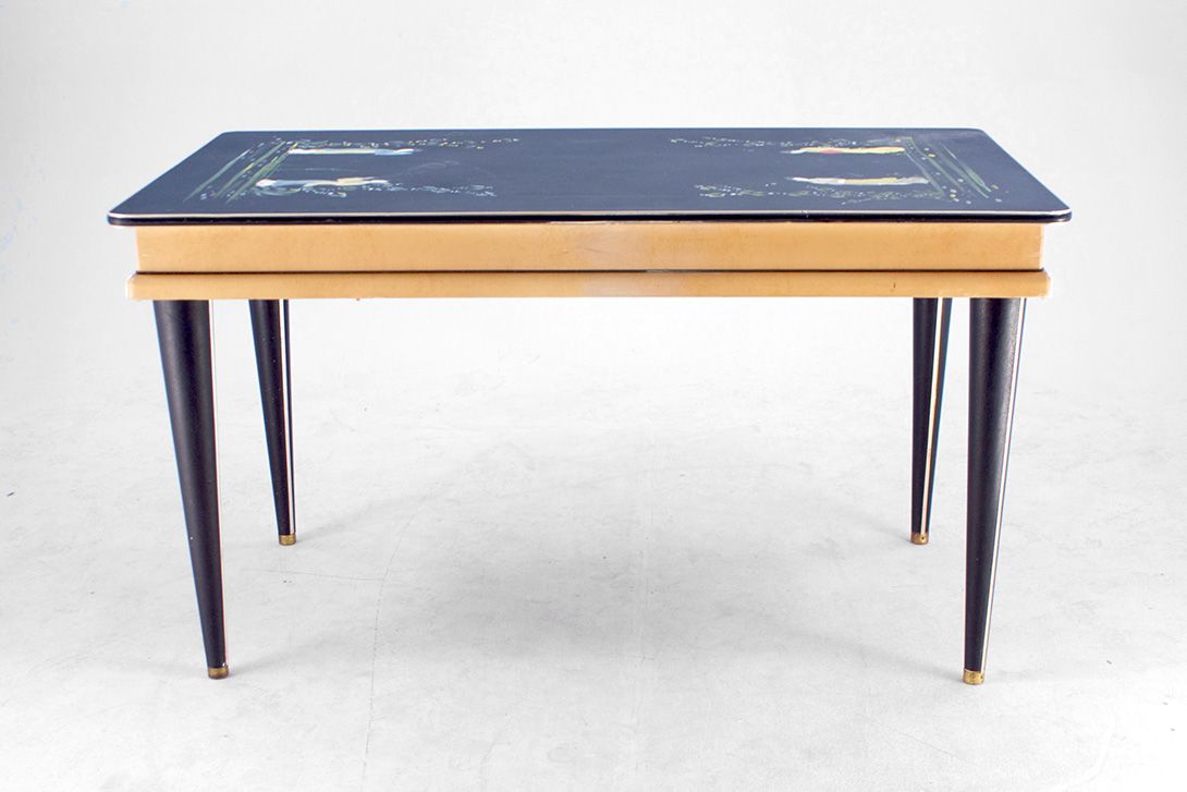 Foto Mascagni Dining Table with Painted Top Italy 1956 h80x142x81