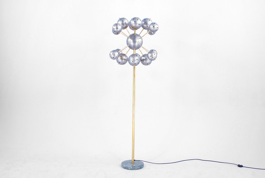 Foto Molecule Floor Lamp with Marble Base h185 E3+