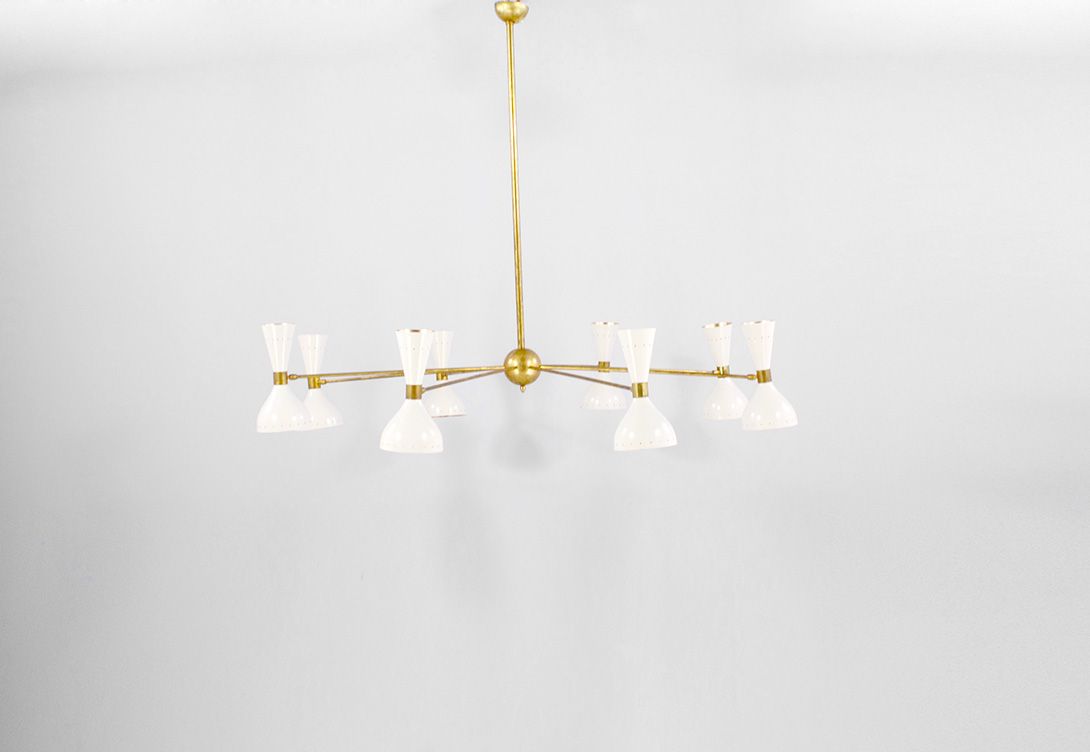 Foto Midcentury Eight-Arm Chandelier h120x147