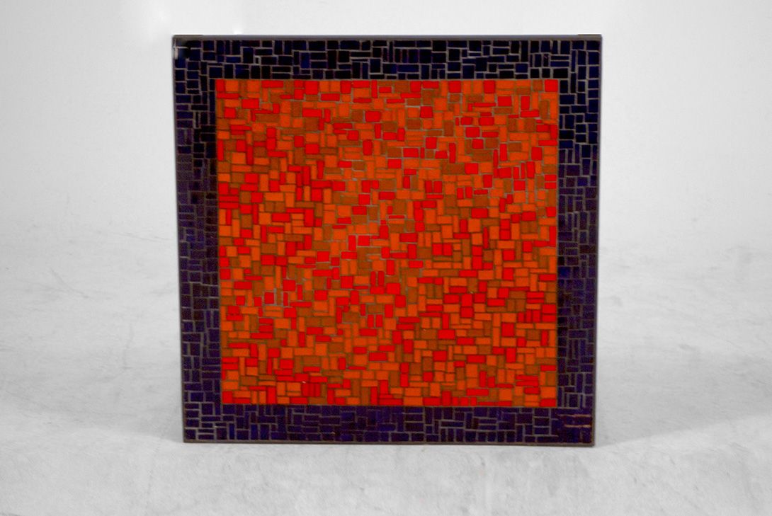 Foto Mosaic Top Modern Side Table Germany 1965 h50x60x60