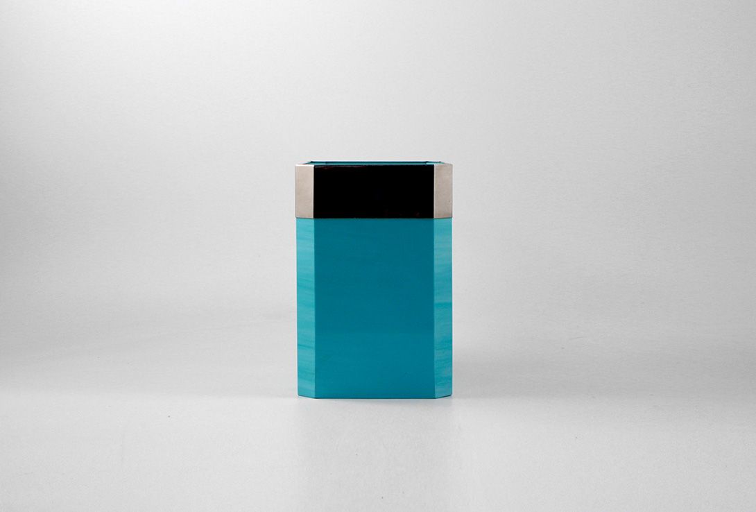 Foto Turquoise Plastic Ice Cube / Bin France 1979