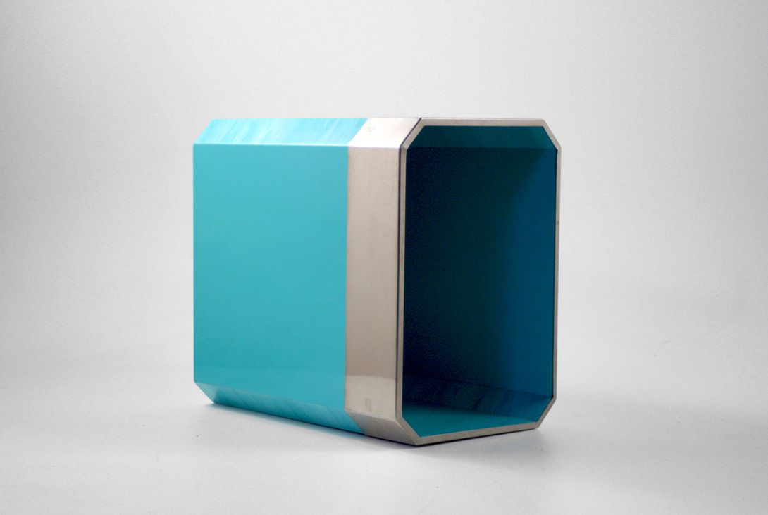 Foto Turquoise Plastic Ice Cube / Bin France 1979