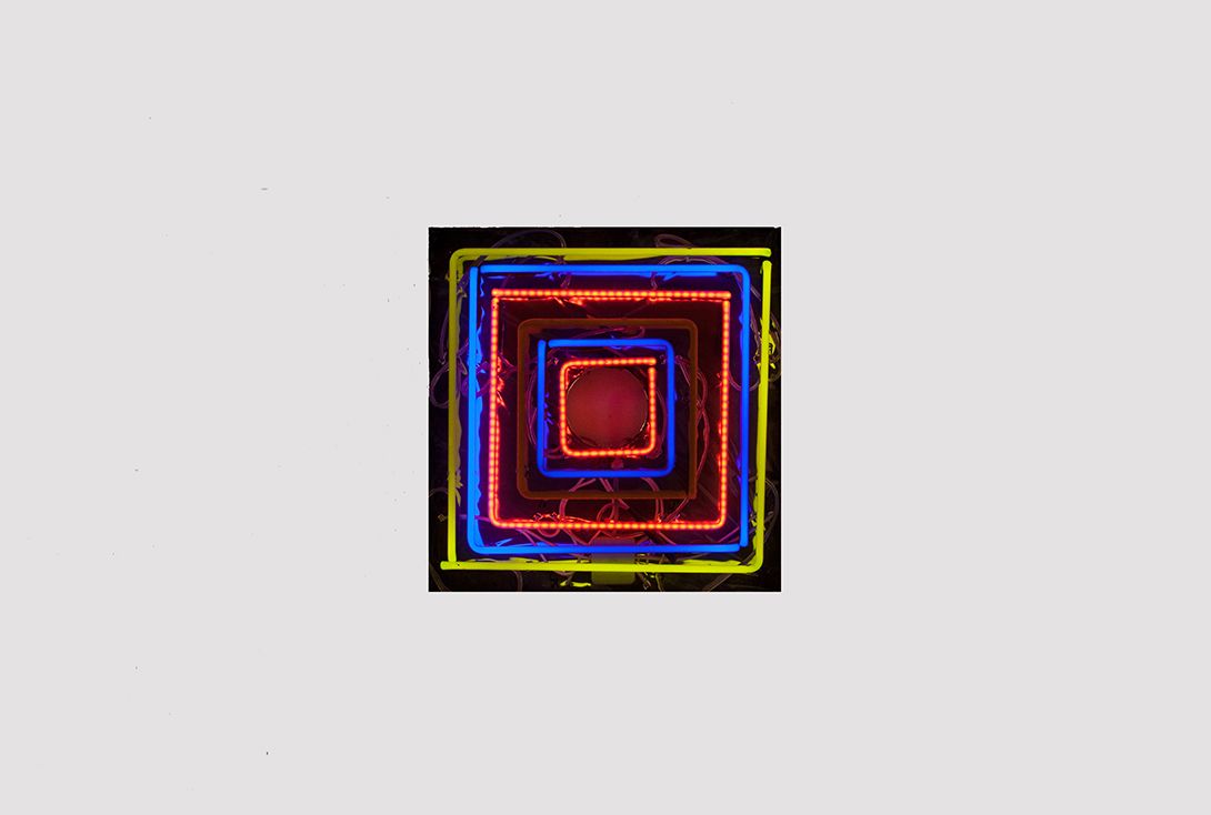 Foto Neon Panel Red Blue Yellow h72