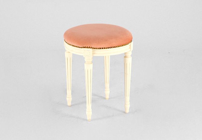 Foto Antique Victorian Velvet Stool Rhineland 1895 h47x40