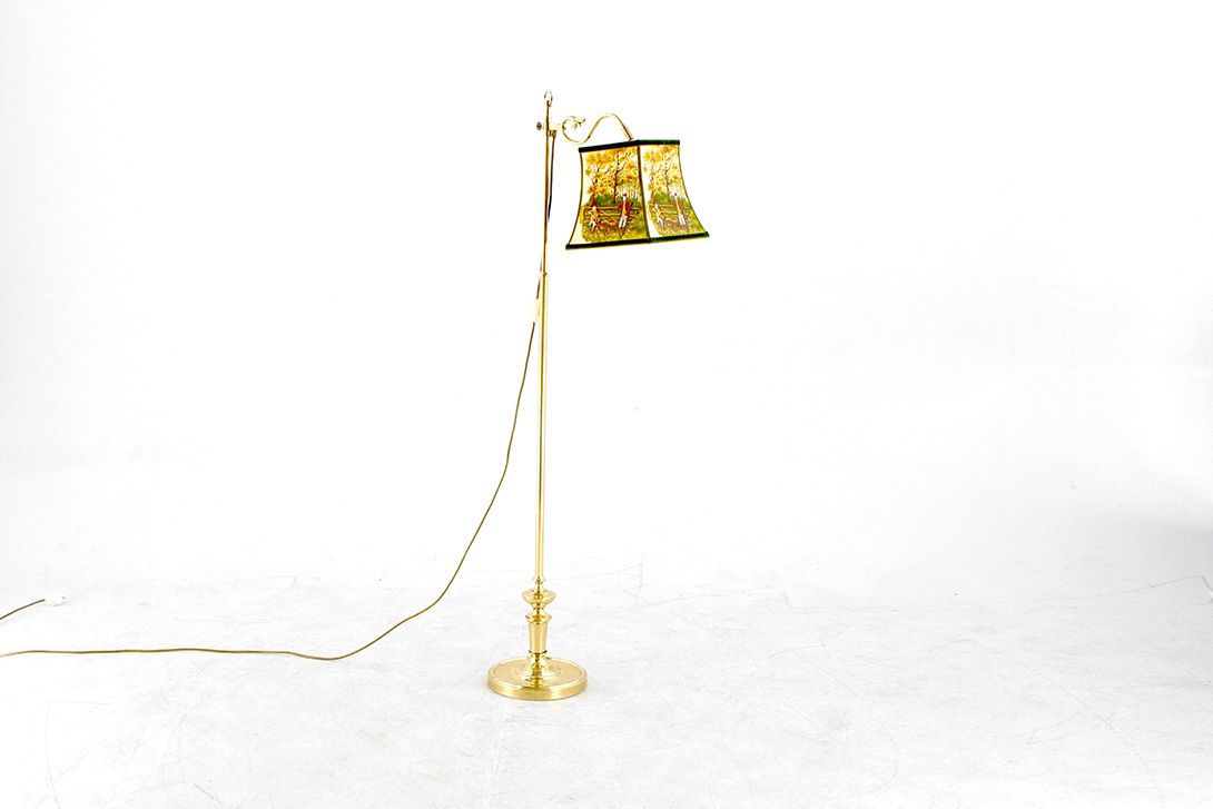 Foto Empire Brass Floor Lamp with Antique Hunters Shade h146 F2