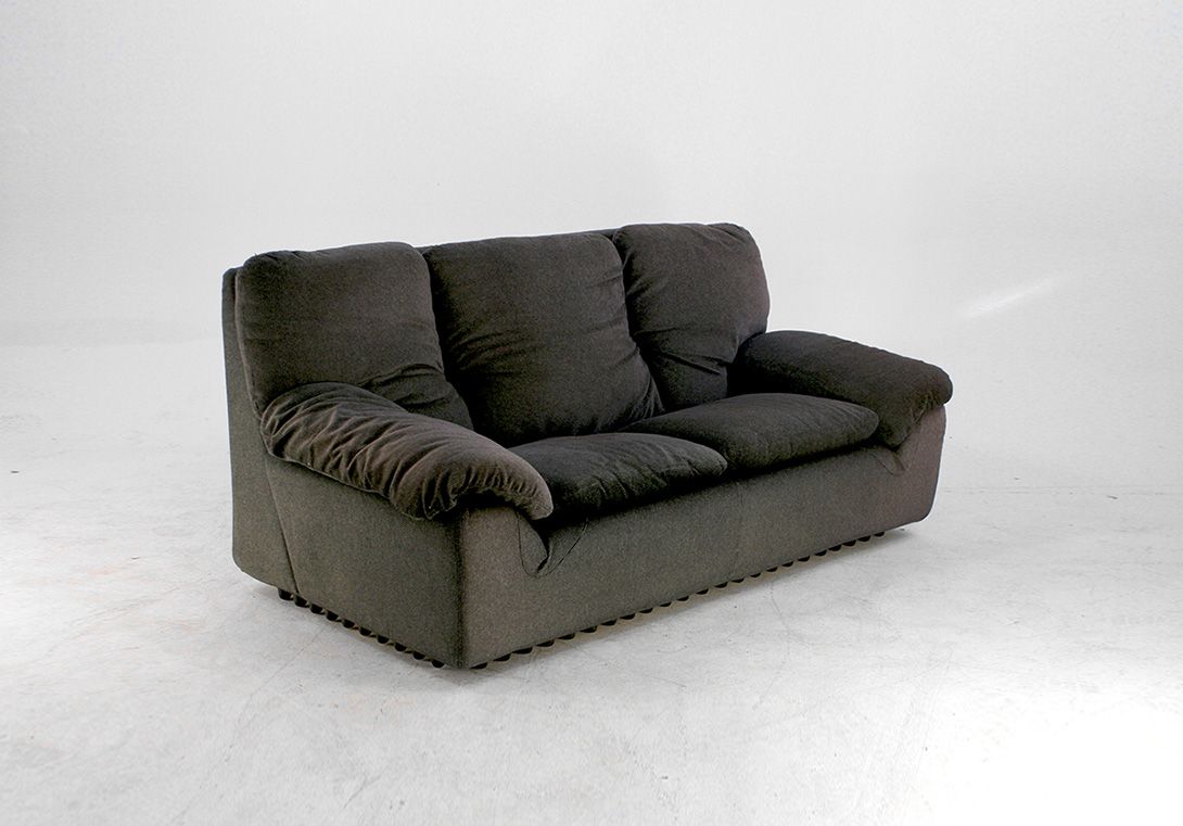 Foto Faded Black Three Seater Sofa h80x180x90