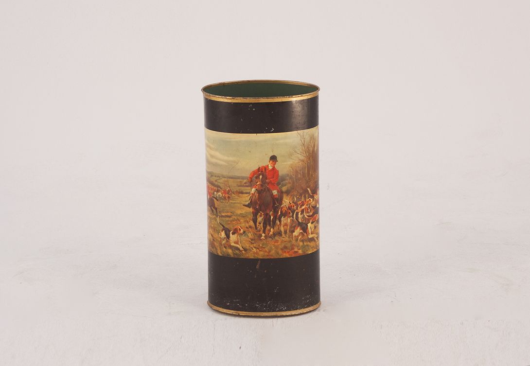 Foto Classic Recycle bin with hunting scene h45x25x15