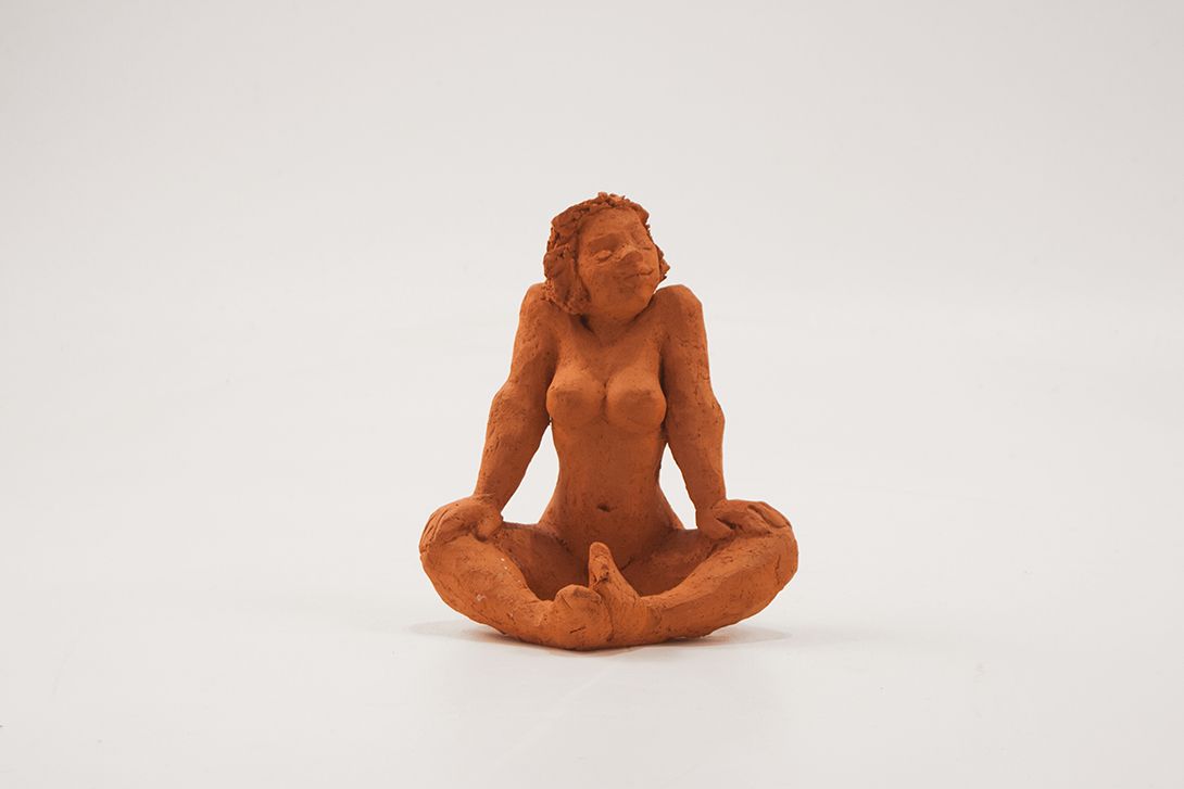 Foto Sculpture Female Nude Clay Burned h17