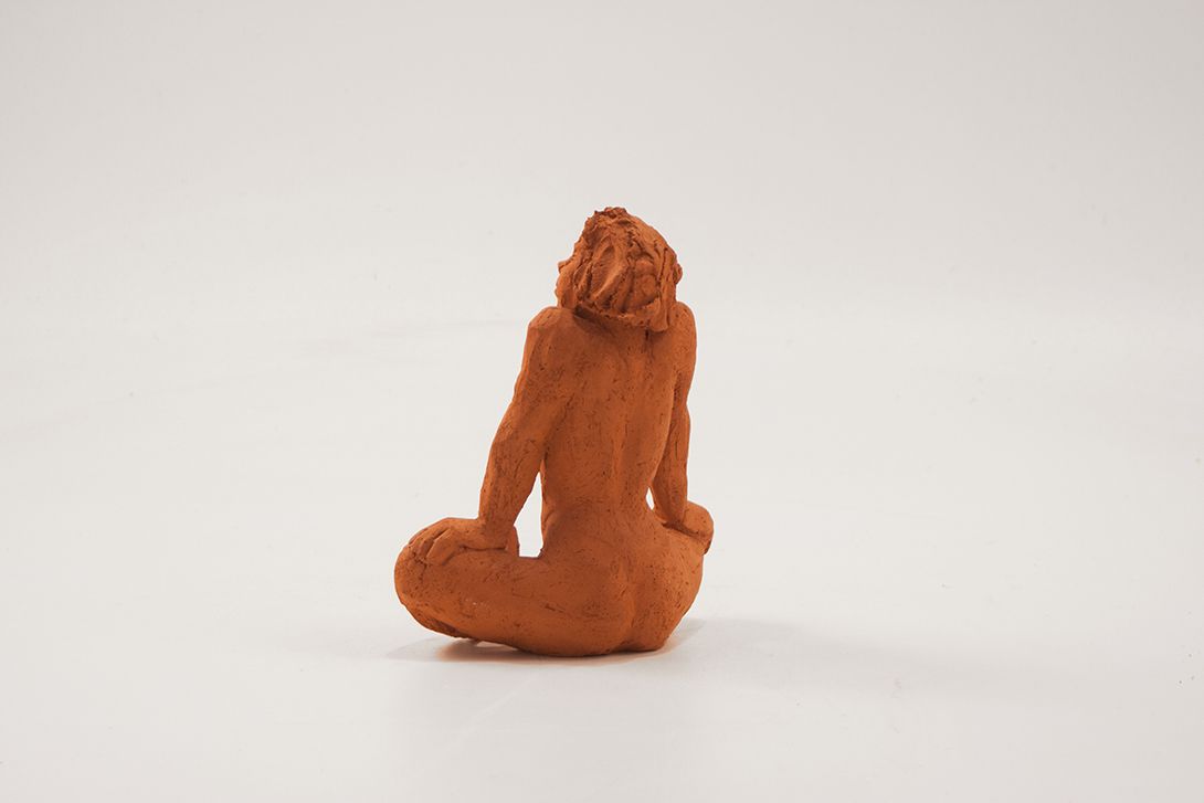 Foto Sculpture Female Nude Clay Burned h17