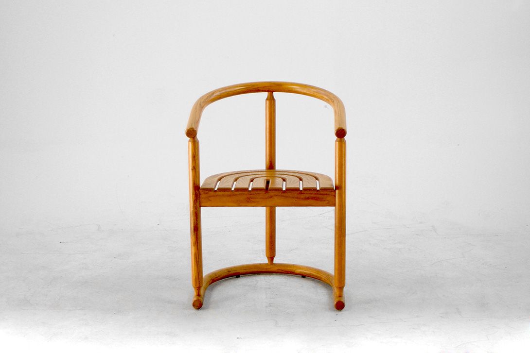 Foto Wooden Design Curved Armchair h74x46x53