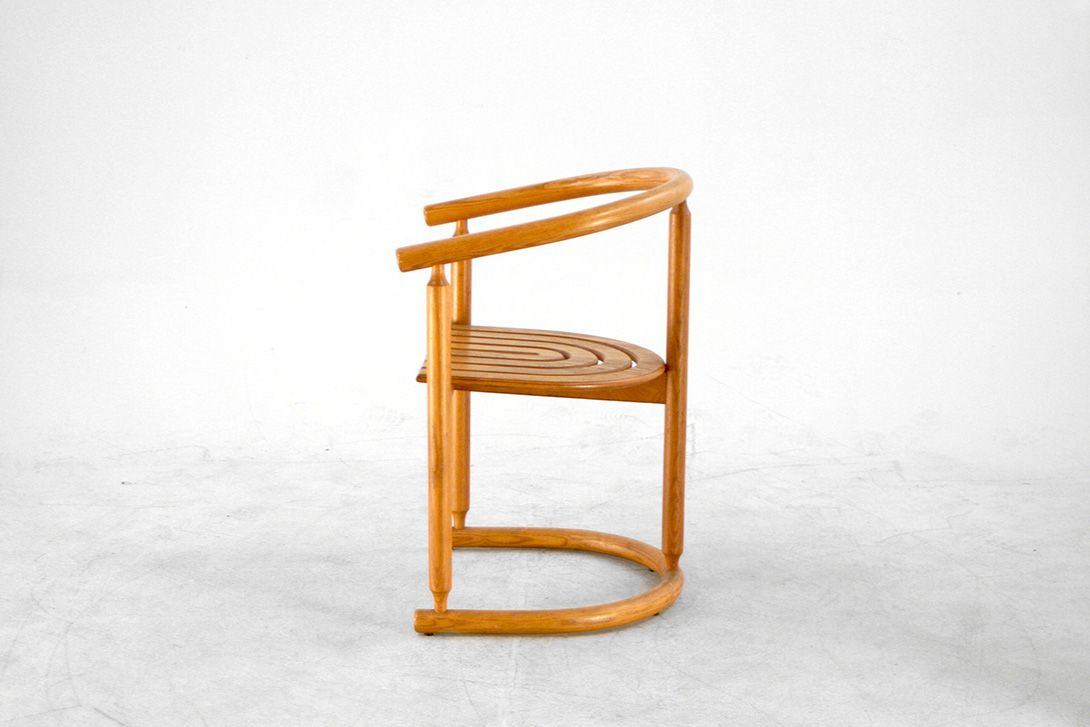 Foto Wooden Design Curved Armchair h74x46x53