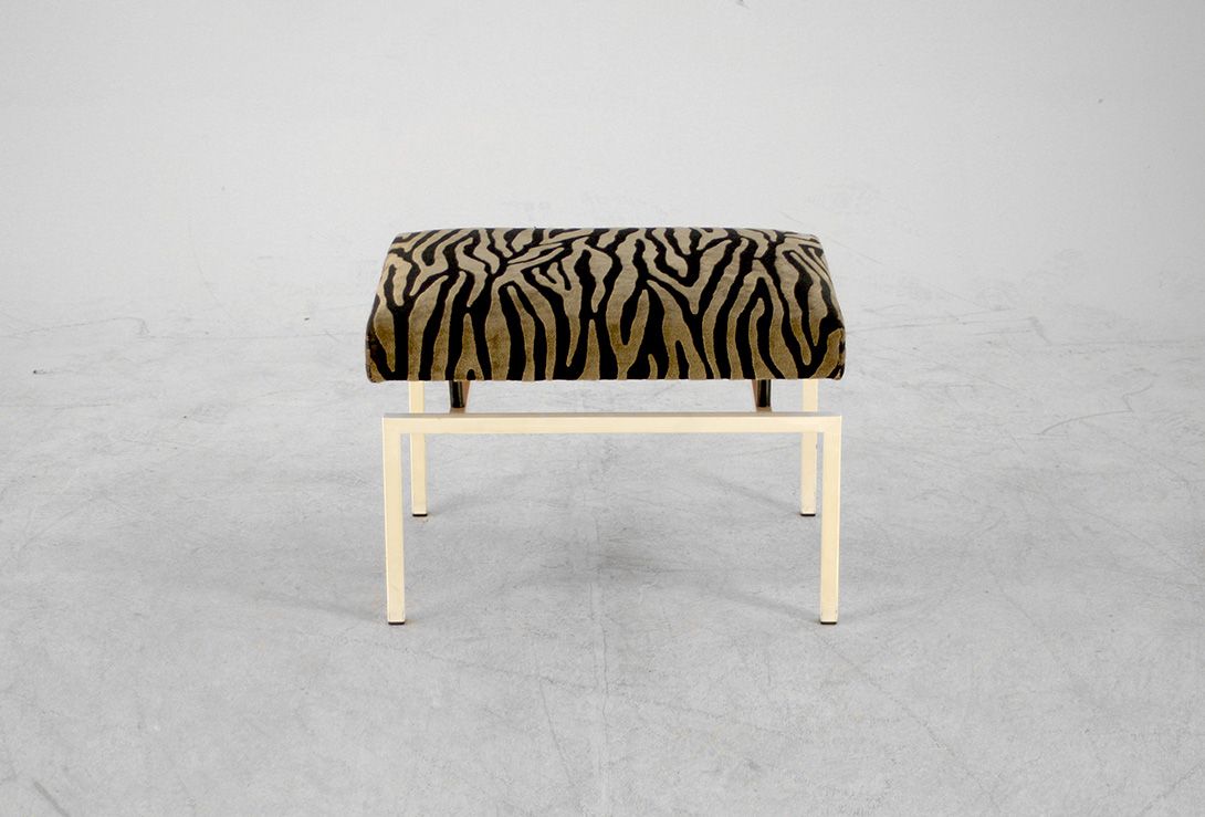 Foto Zebra Pattern Stool with Steps Incorporated h40/86x55x40