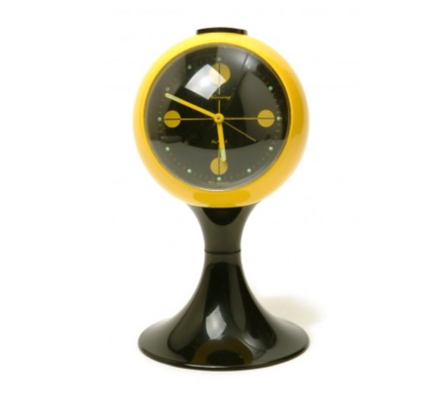 Foto Blessing Clock Yellow and Black 1970 h23x12