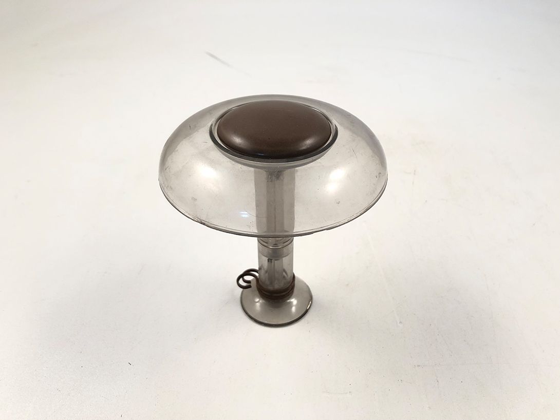 Foto Round Plastic Wardrobe Hook 1970 with Black Dot 12x10cm