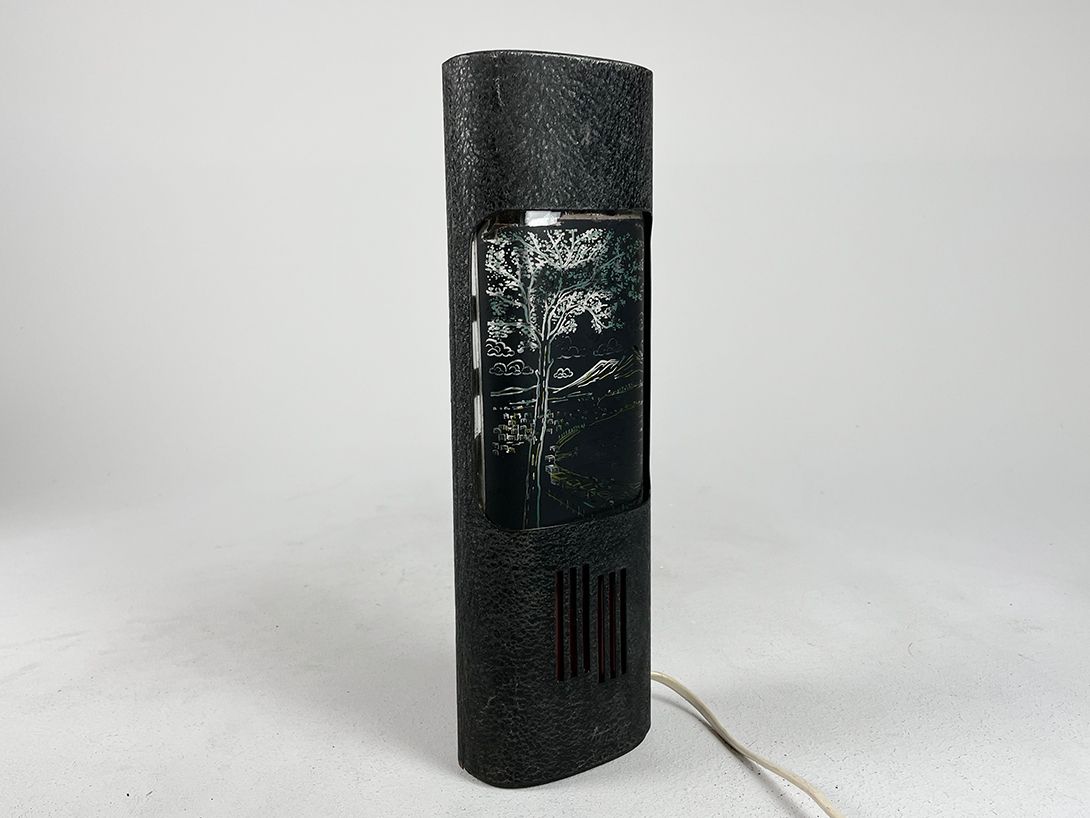 Foto Colorful Lit Desk Lamp with Japanese Landscape h37 RG2