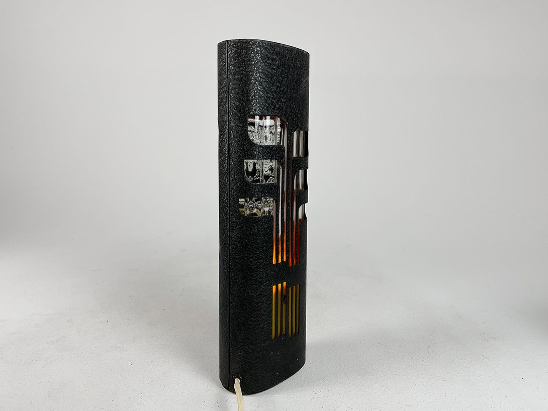 Foto Colorful Lit Desk Lamp with Japanese Landscape h37 RG2