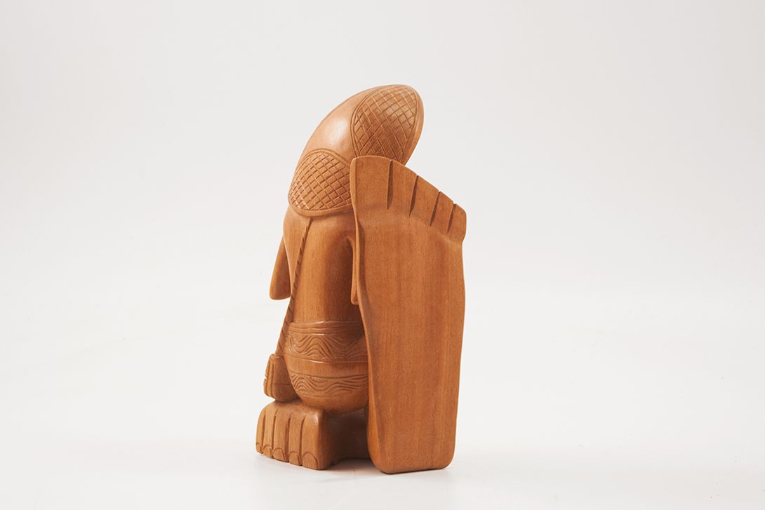 Foto Bookends Woman and Man With Smoking Pipe And Big Feet
