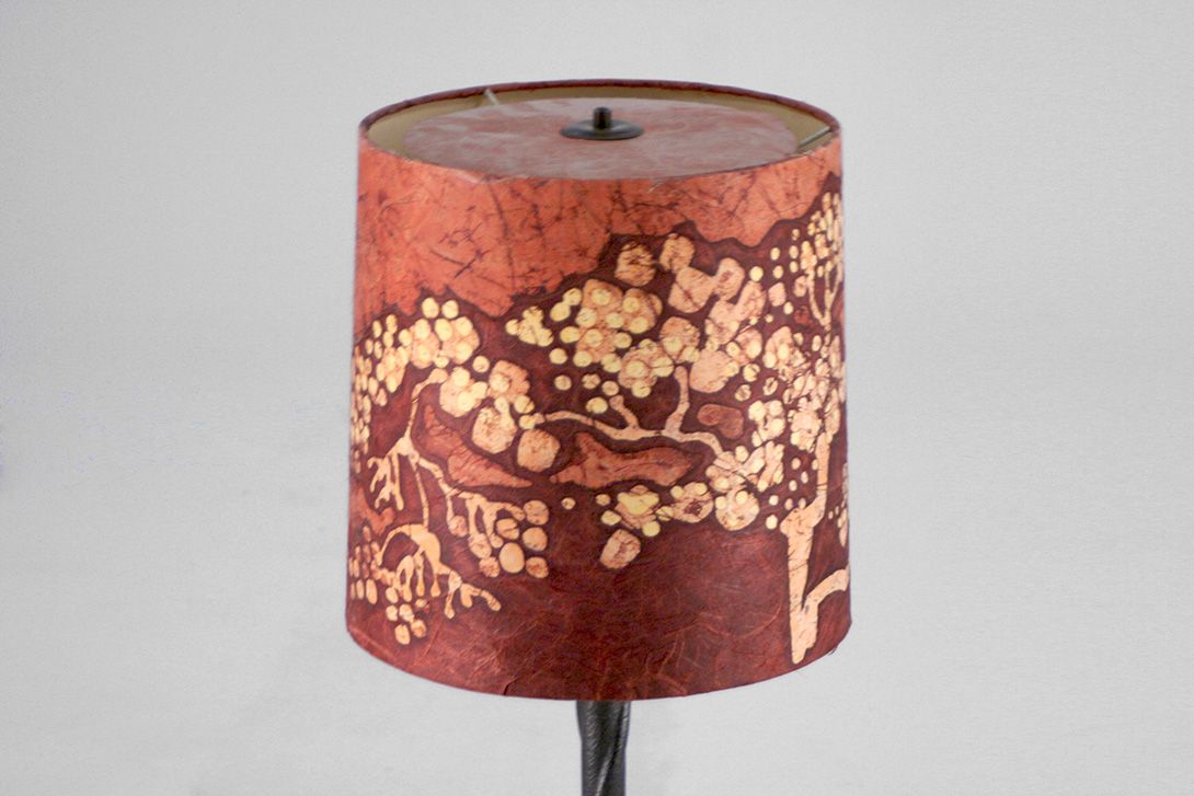 Foto Tree Print on the Cap and Metal Based Table Lamp h49