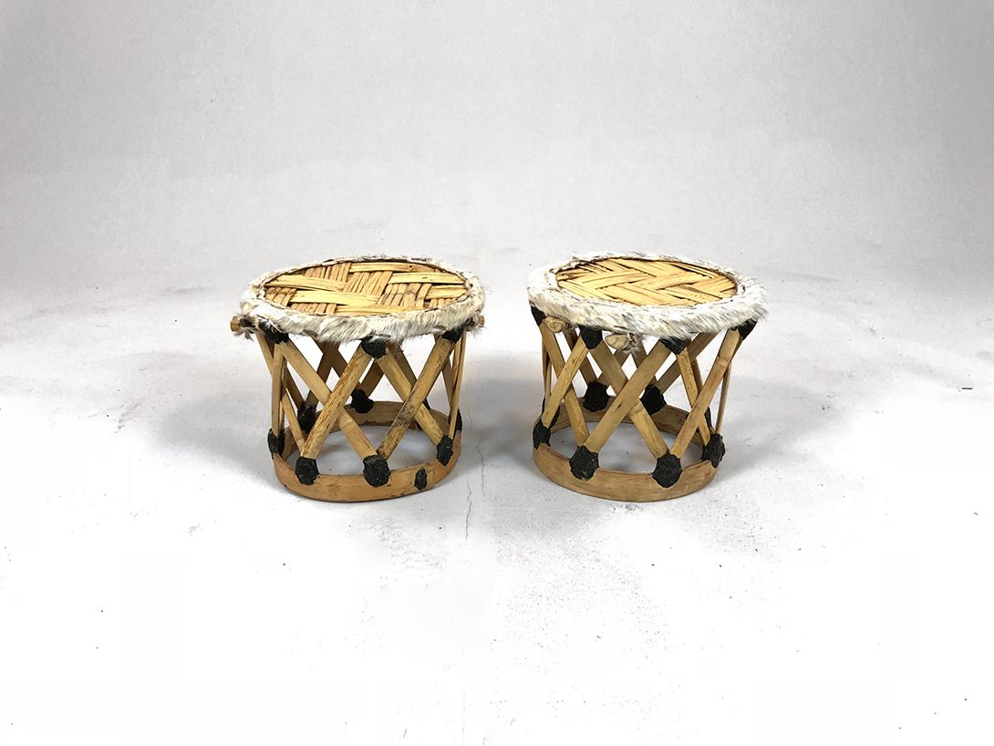 Foto Round Bamboo Stool