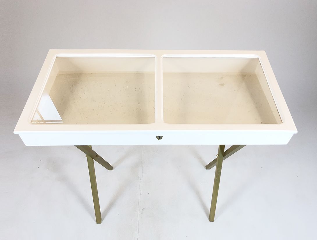 Foto Flat Display Case with Golden Legs