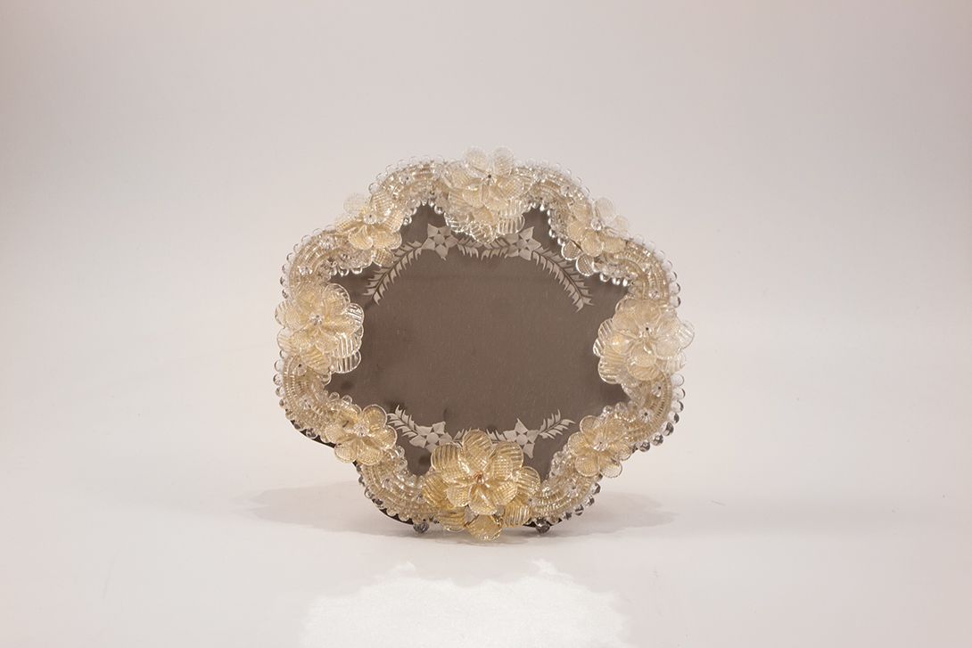 Foto Yellow Flower Murano Make-Up Mirror h24x30cm