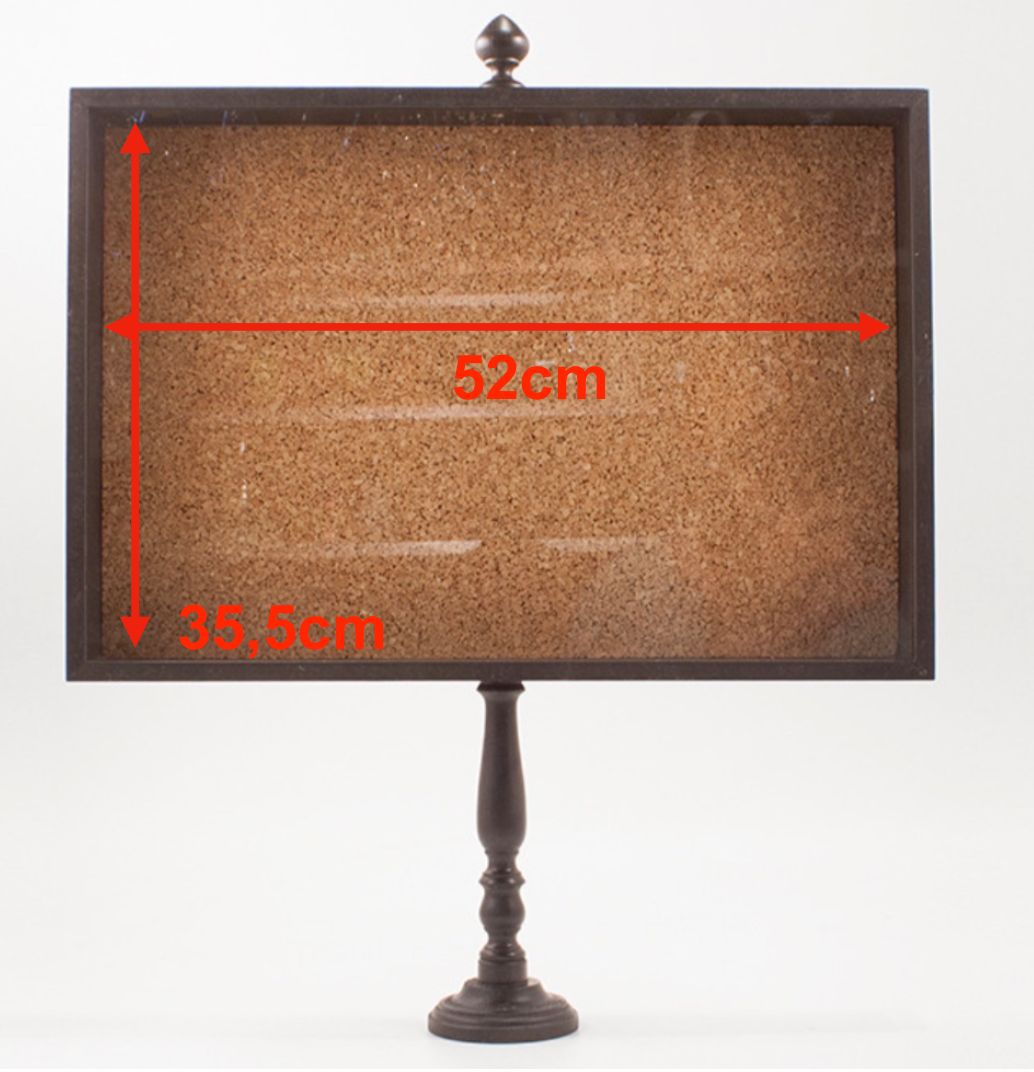 Foto Wooden Showcase with Cork Sheet h64x55x7