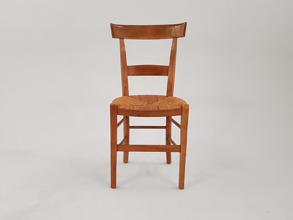 Foto Wooden Chair with Sisal Seat Provencale 1959