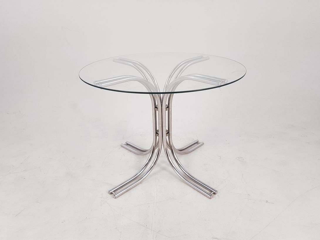 Foto Glass Side Table with Metal Frame h75x100