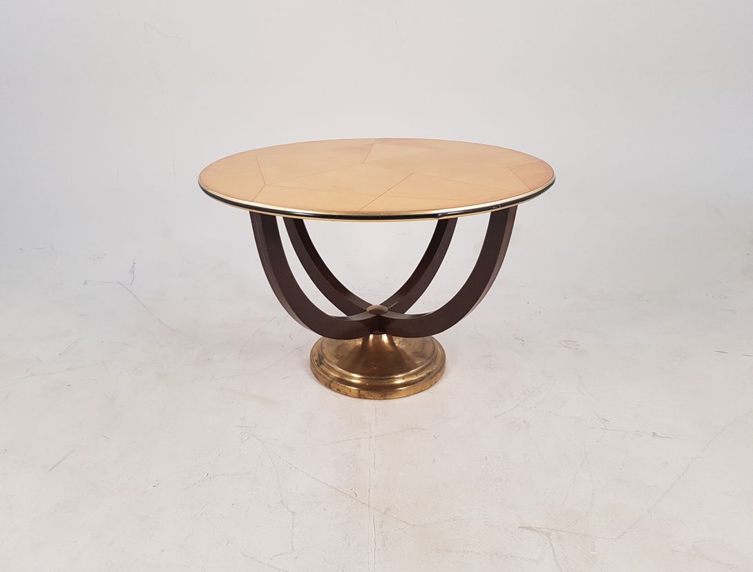 Foto Art Deco Wooden Mosaic Side Table Germany 1929 h60x90