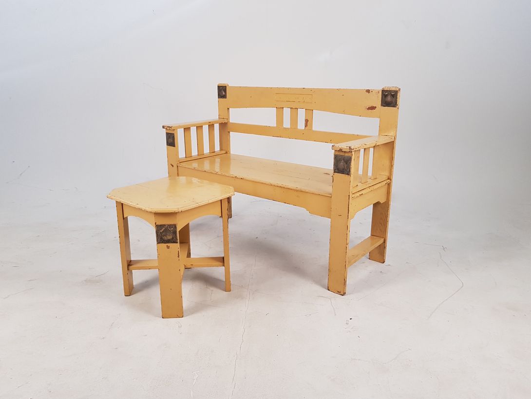 Foto Wooden Bench Neue Sachlichkeit Germany 1908 h89x120x48