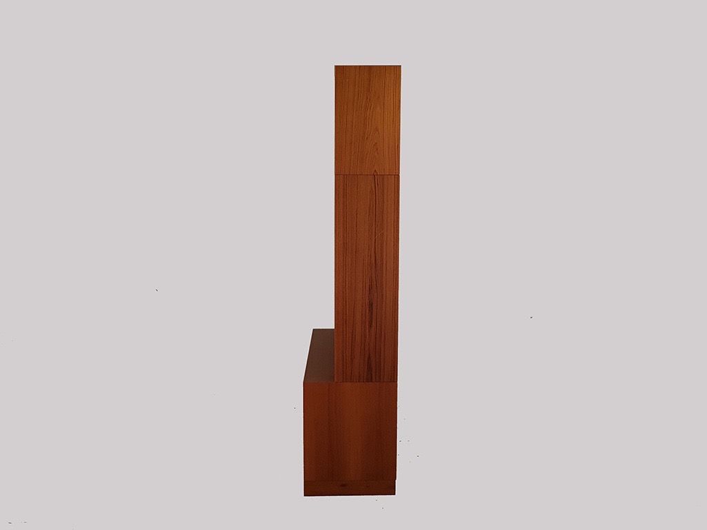 Foto Big Teak Cabinet with Shelves Denmark 1962 h250x54x135