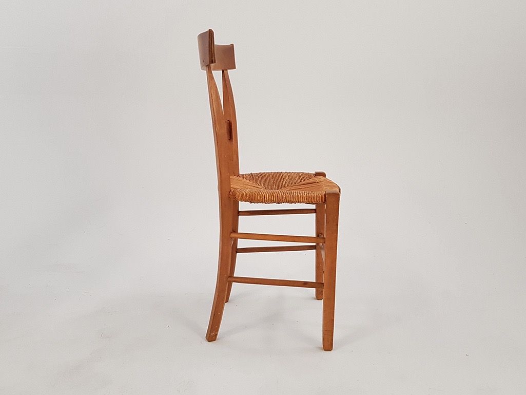 Foto Wooden Chair with Sisal Seat Provencale 1959