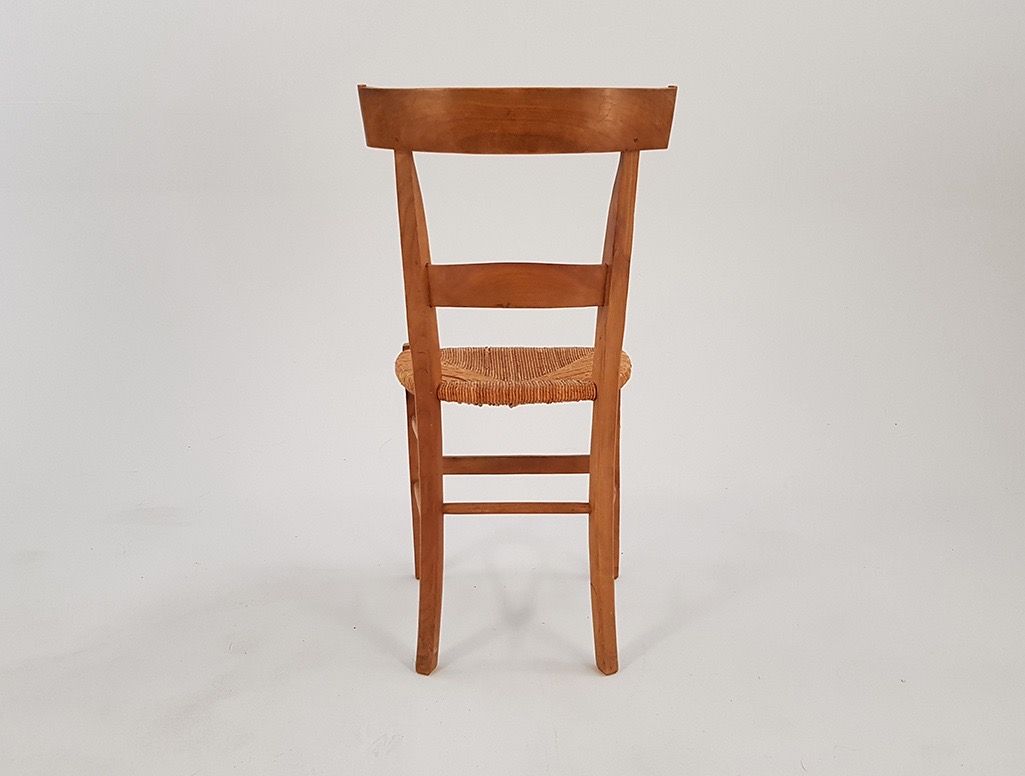 Foto Wooden Chair with Sisal Seat Provencale 1959