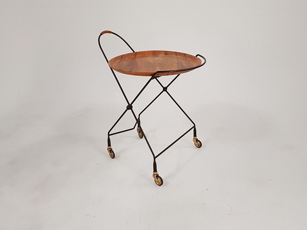 Foto Serving Cart with Black Frame France 1966 h63x57x45
