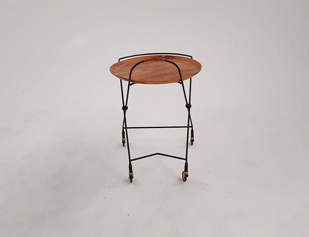 Foto Serving Cart with Black Frame France 1966 h63x57x45