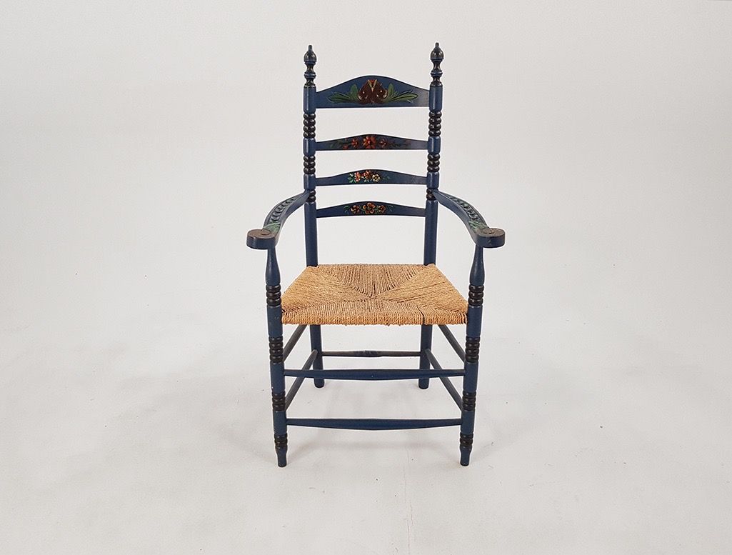 Foto Blue Wooden Chair Worpswede 1910 h110x60x46
