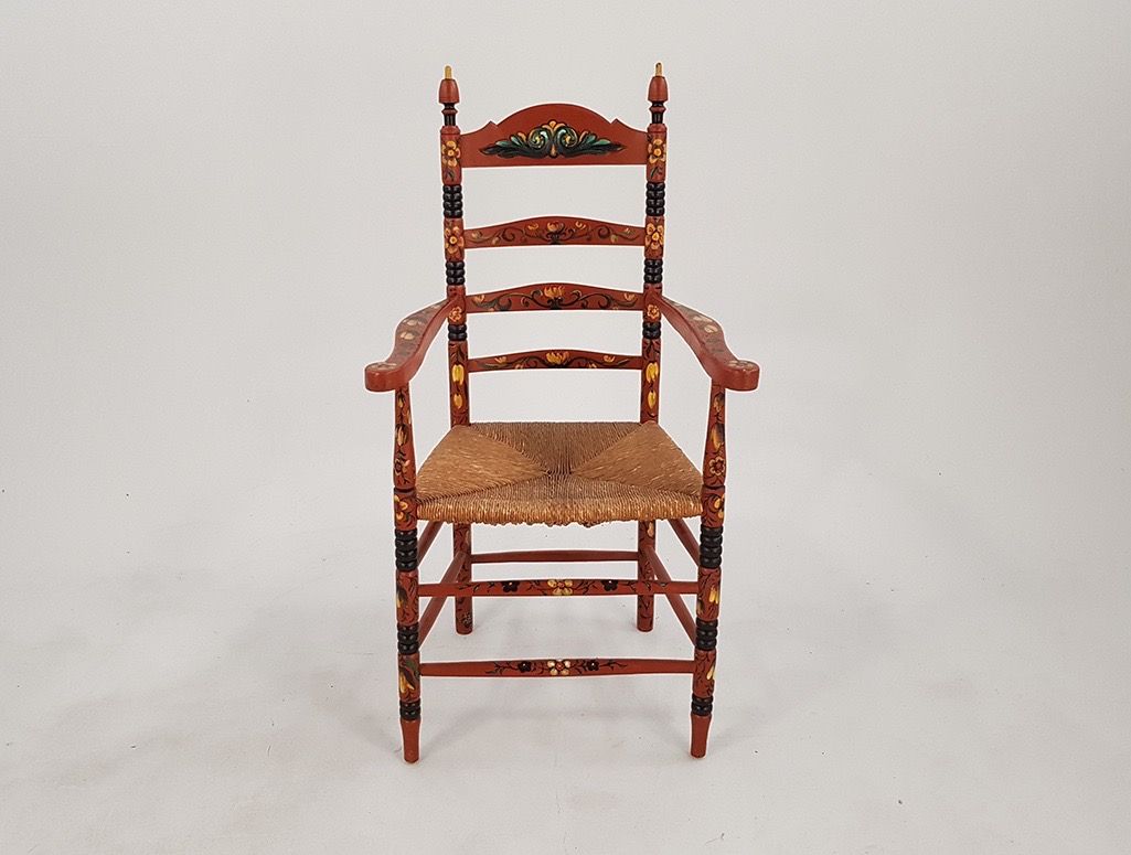 Foto Red Wooden Chair Worpswede 1910 h110x60x46