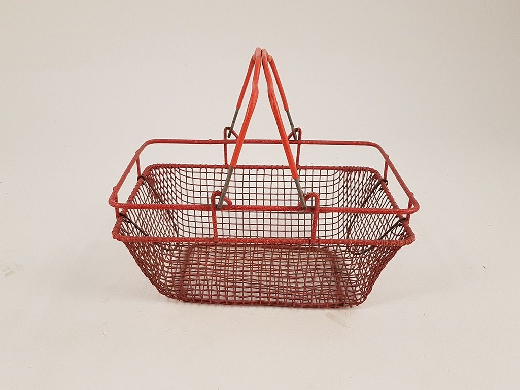 Foto Red Metal Basket h21x43x27