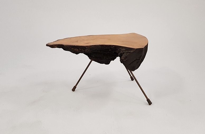 Foto Auböck Lite Wooden Side Table Berlin 1975 h41x62x72