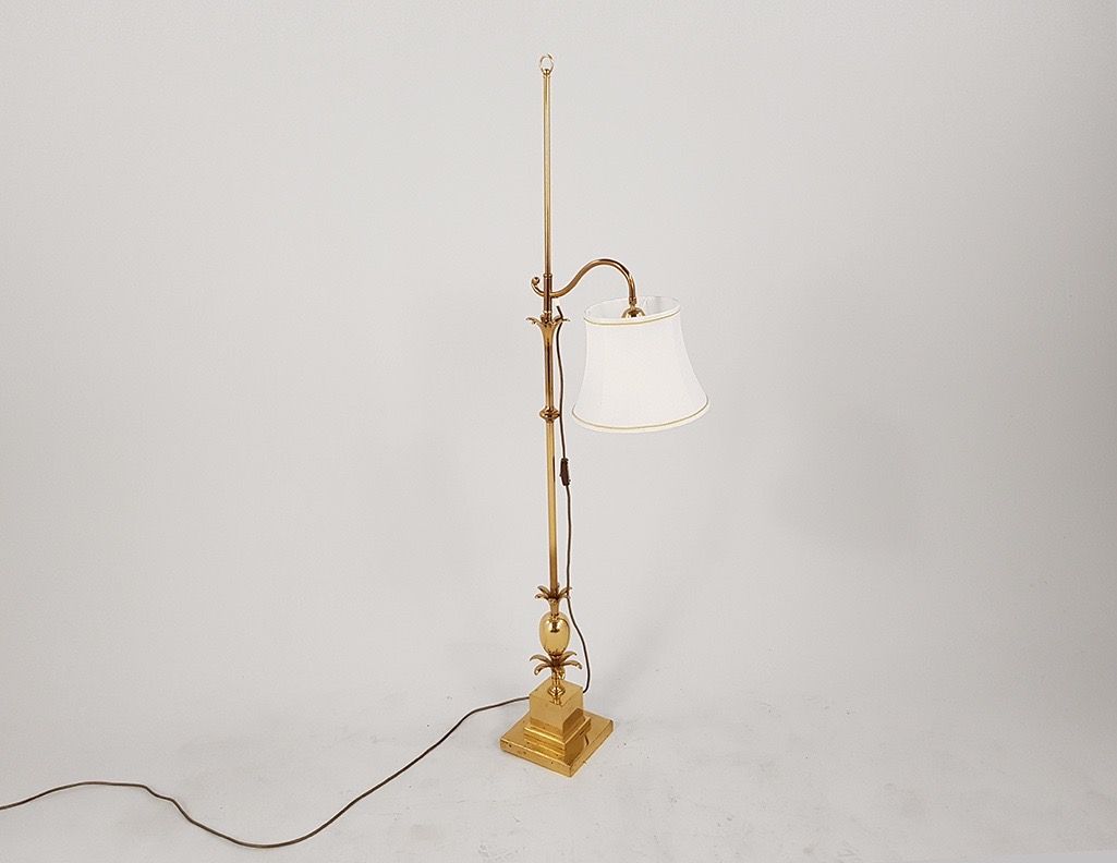 Foto Golden Floor Lamp with White Lamp Shade h162 G2