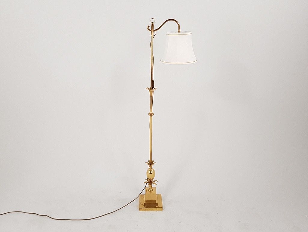 Foto Golden Floor Lamp with White Lamp Shade h162 G2