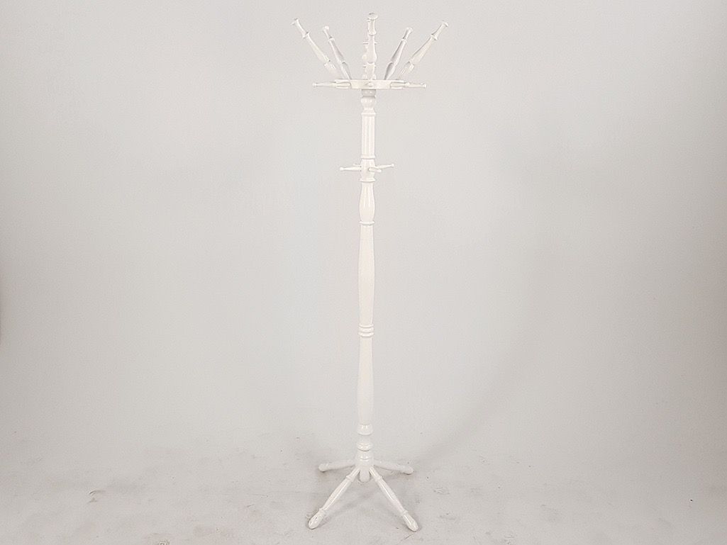 Foto White Wooden Coat Stand Spreewald 1930 h184x60