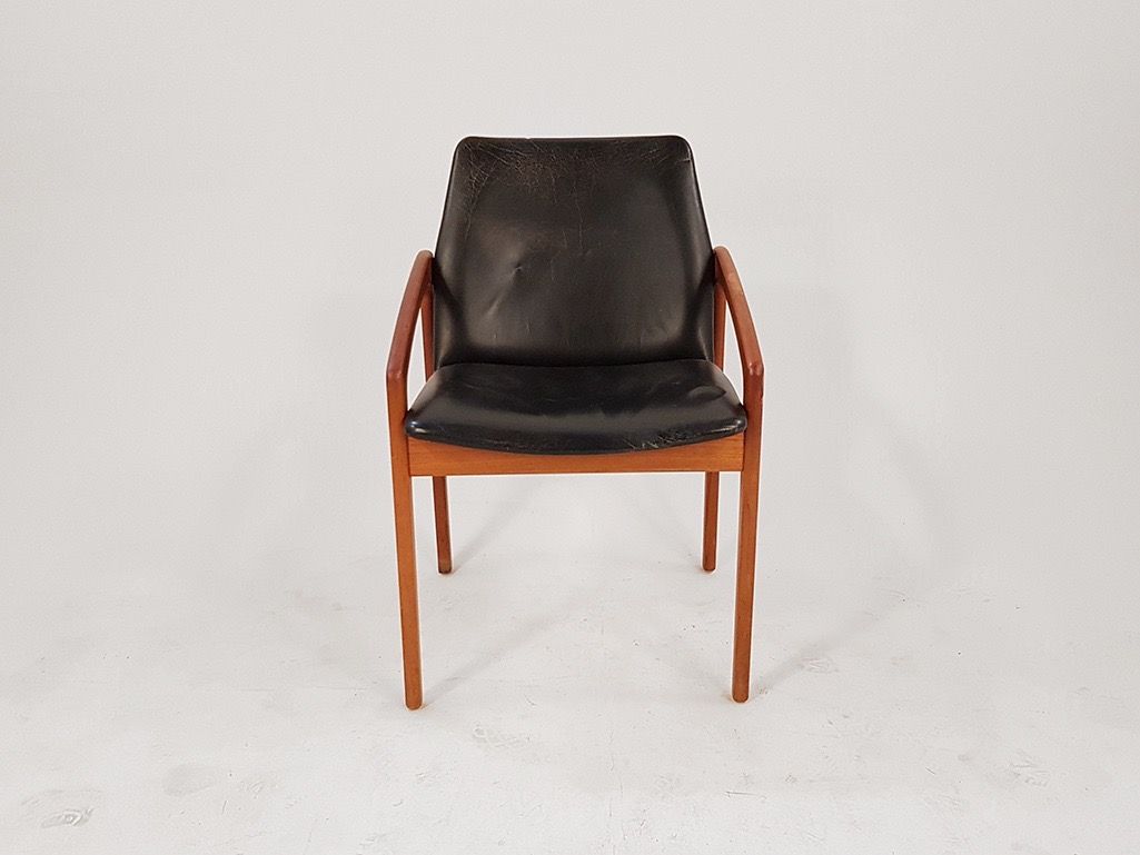 Foto Arm Chair Leather by Kai Kristiansen for Korup Stolefabrik 1960