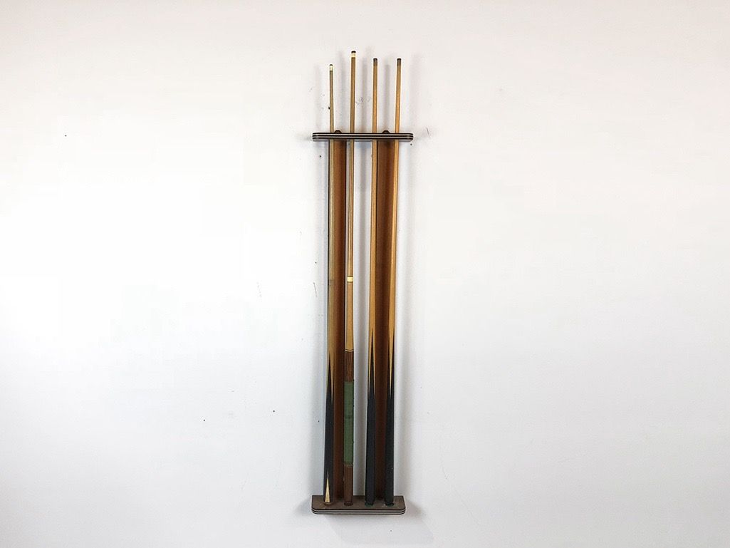 Foto Billard Cue Holder with Antique Cues France 1925 h145x31x9