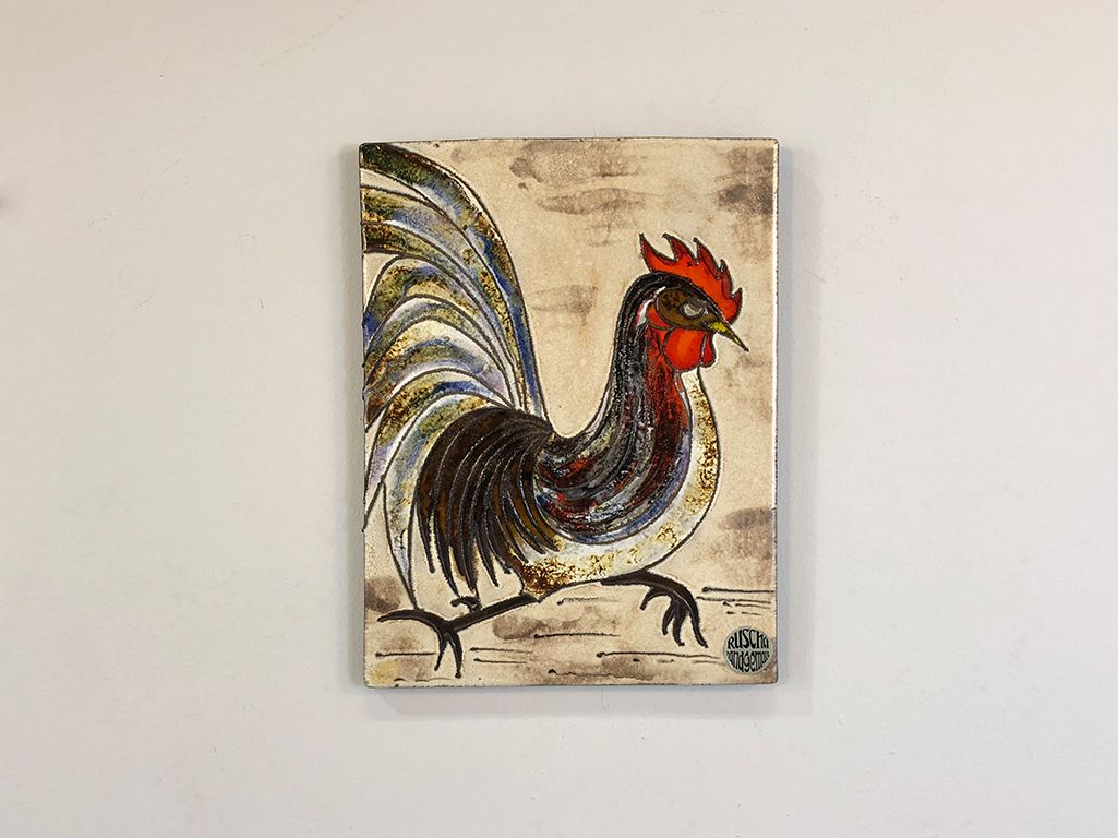 Foto Painting of a French Cock Marseille 1955 h46x34 8B1