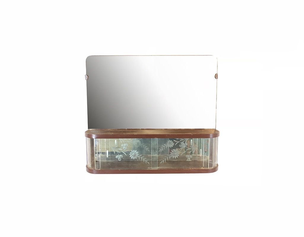 Foto Makeup Mirror with Class Cabinet h46x54x12