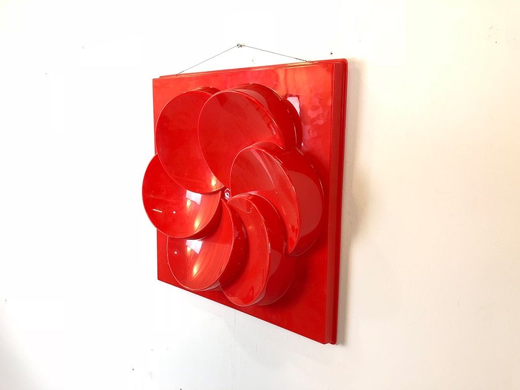 Foto Red Wall Decoration Circles h55x55