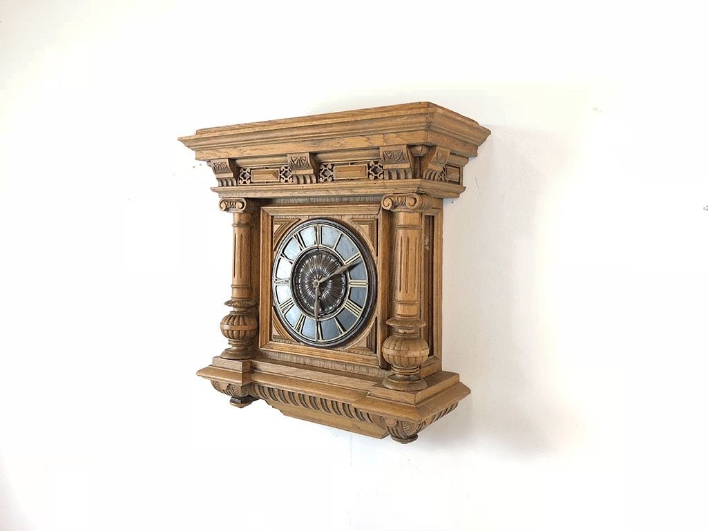 Foto Wooden Wall Clock h66 Dresden 1890