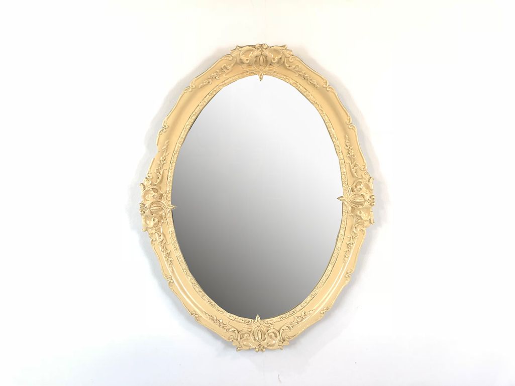 Foto Mirror Beige Oval Historism h89 Rhineland 1920